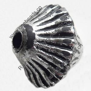 Antique Silver Plastic Beads, 12x14mm, Hole:Approx 2mm, Sold by Bag