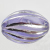 Transparent Plated Colorful(Silver) Plastic Beads, A Grade, 12x8mm, Hole:Approx 2mm, Sold by Bag