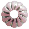 Transparent Plated Colorful(Silver) Plastic Beads, A Grade, 8x4mm, Hole:Approx 4mm, Sold by Bag
