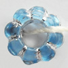 Transparent Plated Colorful(Silver) Plastic Beads, A Grade, 7mm, Hole:Approx 3mm, Sold by Bag