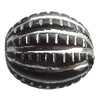 Plated Colorful(Silver) Plastic Beads, A Grade, 9x7mm, Hole:Approx 2mm, Sold by Bag