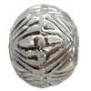 Transparent Plated Colorful(Silver) Plastic Beads, A Grade, 12x15mm, Hole:Approx 4mm, Sold by Bag