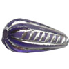 Transparent Plated Colorful(Silver) Plastic Beads, A Grade, Teardrop, 18x7mm, Hole:Approx 2mm, Sold by Bag