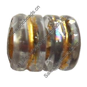Transparent Plated Colorful(Silver) Plastic Beads, A Grade, 2x4mm, Hole:Approx 1mm, Sold by Bag