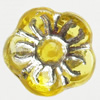 Transparent Plated Colorful(Silver) Plastic Beads, A Grade, Flower, 8x5mm, Hole:Approx 2mm, Sold by Bag