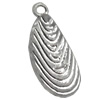 Transparent Plated Colorful(Silver) Plastic Pendant, A Grade, 12x25mm, Hole:Approx 2mm, Sold by Bag