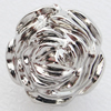 Jewelry Findings, CCB Plastic Beads, Platina Plated, Flower, 25mm, Hole:3mm, Sold by Bag