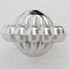 Jewelry Findings, CCB Plastic Beads, Platina Plated, 12x8mm, Hole:1.5mm, Sold by Bag