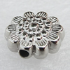 Jewelry Findings, CCB Plastic Beads, Platina Plated, 11mm, Hole:1.5mm, Sold by Bag