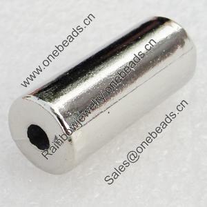 Jewelry Findings, CCB Plastic Beads, Platina Plated, Column, 25x10mm, Hole:3.5mm, Sold by Bag