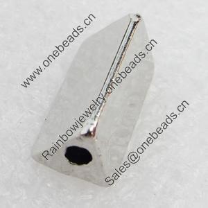Jewelry Findings, CCB Plastic Beads, Platina Plated, 16x8mm, Hole:2.5mm, Sold by Bag