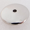 Jewelry Findings, CCB Plastic Beads, Platina Plated, Flat Round, 13x3.5mm, Hole:1.5mm, Sold by Bag