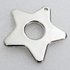 Jewelry findings, CCB Plastic Pendant, Platina Plated, Star  Outside Diameter:44mm Inner Diameter:13mm, Sold by Bag