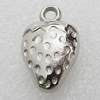 Jewelry findings, CCB Plastic Pendant, Platina Plated, Fruit 22x14mm Hole:2.5mm, Sold by Bag