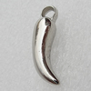 Jewelry findings, CCB Plastic Pendant, Platina Plated, 24x6mm Hole:3mm, Sold by Bag