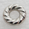 Jewelry findings, CCB Plastic Donut, Platina Plated, Outside Diameter:10mm Inner Diameter:4mm, Sold by Bag