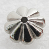 Jewelry findings, CCB Plastic Beads, Platina Plated, Flower 10mm Hole:1mm, Sold by Bag