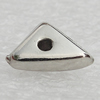 Jewelry findings, CCB Plastic Beads, Platina Plated, Triangle 9.5x6.5mm Hole:1mm, Sold by Bag