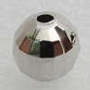 Jewelry findings, CCB Plastic Beads, Platina Plated, Faceted Round 8mm Hole:2mm, Sold by Bag