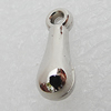 Jewelry findings, CCB Plastic Pendant, Platina Plated, 13.5x5mm Hole:2mm, Sold by Bag