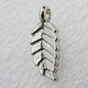 Jewelry findings, CCB Plastic Pendant, Platina Plated, Leaf 20x8mm Hole:3mm, Sold by Bag