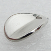 Jewelry findings, CCB Plastic Pendant, Platina Plated, Twist Flat Teardrop 11x7.5mm Hole:1mm, Sold by Bag