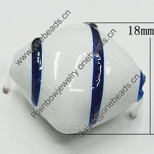Spray-Painted Acrylic Beads, Diamond 18mm Hole:2mm, Sold by Bag