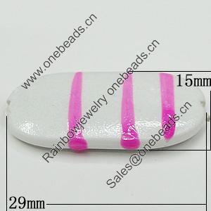 Spray-Painted Acrylic Beads, 29x15mm Hole:2mm, Sold by Bag