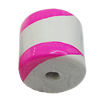 Spray-Painted Acrylic Beads, Column 11mm Hole:2.5mm, Sold by Bag