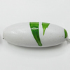Spray-Painted Acrylic Beads, Oval 33x13mm Hole:2mm, Sold by Bag