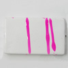 Spray-Painted Acrylic Beads, Rectangle 40x24mm Hole:2mm, Sold by Bag