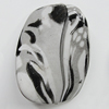 Spray-Painted Acrylic Beads, 33x24mm Hole:2mm, Sold by Bag