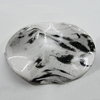 Spray-Painted Acrylic Beads, Twist Flat Oval 45x31mm Hole:2mm, Sold by Bag