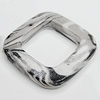 Spray-Painted Acrylic Beads, Hollow Diamond 35mm Hole:2mm, Sold by Bag