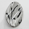 Spray-Painted Acrylic Beads, Twist Flat Oval 35x25mm Hole:2mm, Sold by Bag