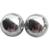 Electroplate Plastic Beads, Silver Color, Round, 4mm, Hole:Approx 1mm, Sold by Bag