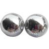 Electroplate Plastic Beads, Silver Color, Round, 12mm, Hole:Approx 1.5mm, Sold by Bag