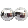 Electroplate Plastic Beads, Silver Color, Faceted Round, 6mm, Hole:Approx 1mm, Sold by Bag