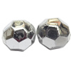 Electroplate Plastic Beads, Silver Color, 6mm, Hole:Approx 1mm, Sold by Bag