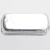 Electroplate Plastic Beads, Silver Color, Rectangle, 6x13mm, Hole:Approx 1mm, Sold by Bag