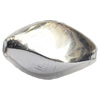 Electroplate Plastic Beads, Silver Color, 9.5x18mm, Hole:Approx 1mm, Sold by Bag