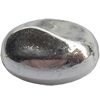 Electroplate Plastic Beads, Silver Color,Twist Oval, 11x17mm, Hole:Approx 1mm, Sold by Bag