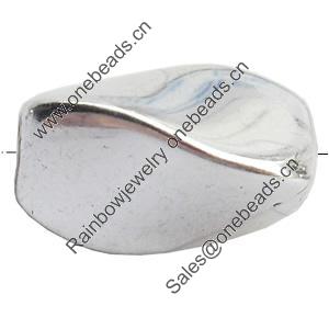 Electroplate Plastic Beads, Silver Color, 10x16mm, Hole:Approx 1.5mm, Sold by Bag