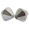 Electroplate Plastic Beads, Silver Color, Bicone, 12mm, Hole:Approx 1mm, Sold by Bag