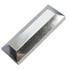 Electroplate Plastic Beads, Silver color,Faceted Rectangle, 12x33mm, Hole:Approx 1mm, Sold by Bag