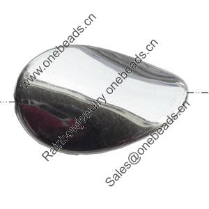 Electroplate Plastic Beads, Silver color, 36x25mm, Hole:Approx 1mm, Sold by Bag