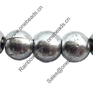Electroplate Plastic Beads, Silver Color, Round, 4mm, Hole:Approx 1mm, Sold by Bag