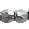 Electroplate Plastic Beads, Silver Color,Faceted Round, 3mm, Hole:Approx 1mm, Sold by Bag