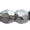 Electroplate Plastic Beads, Silver Color,Faceted Round, 4mm, Hole:Approx 1mm, Sold by Bag