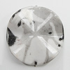 Spray-Painted Acrylic Beads, Twist Flat Round 26mm Hole:2mm, Sold by Bag